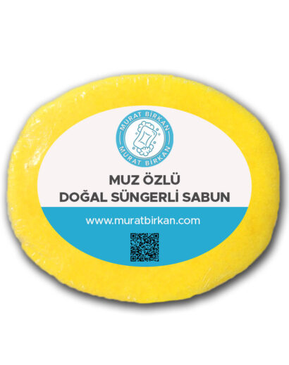 Muz Özlü Doğal Süngerli Sabun